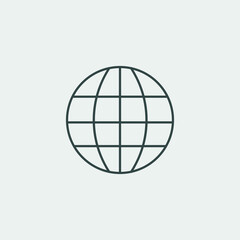 Globe vector icon illustration sign