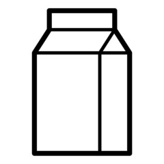 Milk Pack Flat Icon Isolated On White Background