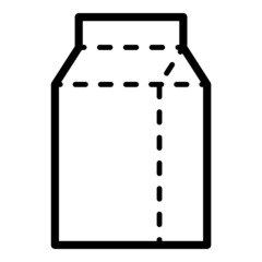 Milk Pack Flat Icon Isolated On White Background