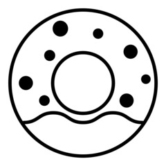 Donut Flat Icon Isolated On White Background