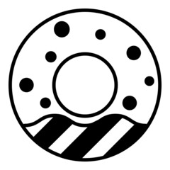 Donut Flat Icon Isolated On White Background