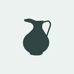 Milk pitcher vector icon illustration sign