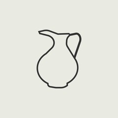Milk pitcher vector icon illustration sign