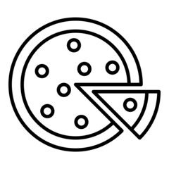 Pizza Flat Icon Isolated On White Background