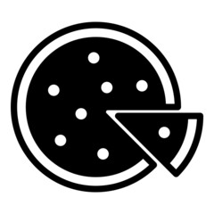 Pizza Flat Icon Isolated On White Background
