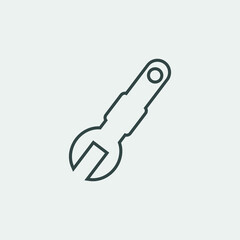 Wrench vector icon illustration sign