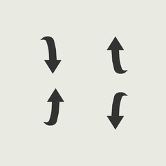 arrow set vector icon illustration sign 
