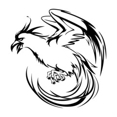 flying eagle soaring vector illustration claws and power flat icon for logos