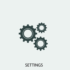 Settings vector icon illustration sign