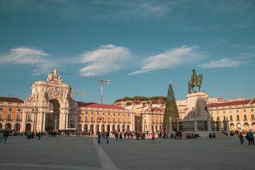 Fototapeta premium Terreiro do Paço Avenue in Lisbon