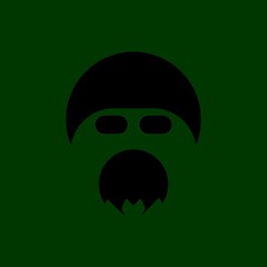 Man in a helmet with a beard