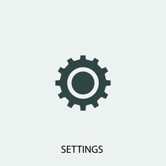 Settings vector icon illustration sign