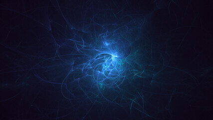 3D rendering abstract multicolor fractal light background