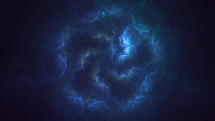 3D rendering abstract multicolor fractal light background