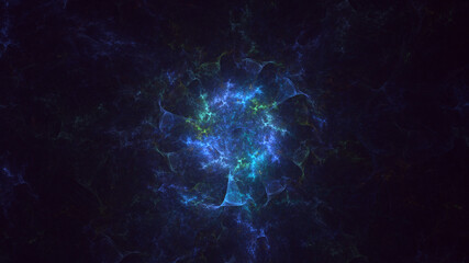 3D rendering abstract round light background