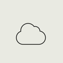 Cloud vector icon illustration sign