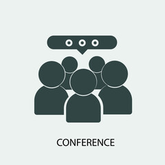 conference vector icon illustration sign