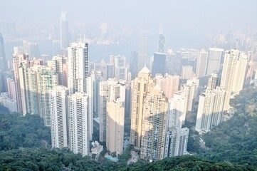 Fototapeta premium Air Pollution in Hong Kong