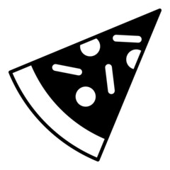 Pizza Flat Icon Isolated On White Background