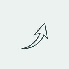 Upward_arrow vector icon illustration sign