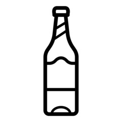 Bottle Flat Icon Isolated On White Background