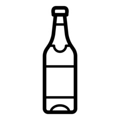 Bottle Flat Icon Isolated On White Background