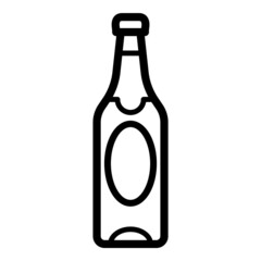 Bottle Flat Icon Isolated On White Background