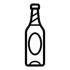 Bottle Flat Icon Isolated On White Background