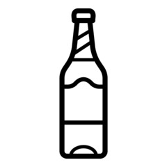 Bottle Flat Icon Isolated On White Background