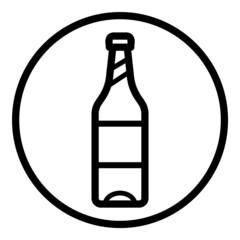 Bottle Flat Icon Isolated On White Background