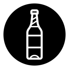 Bottle Flat Icon Isolated On White Background