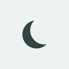 Obraz na płótnie Canvas Moon vector icon illustration sign