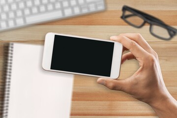 Cryptocurrency FTM token. Blank screen smartphone