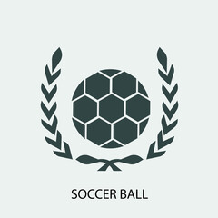 soccer ball vector icon illustration sign 