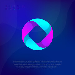 Colorful Tech Logo Design Gradient Pictorial Mark