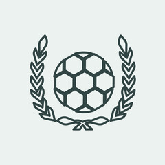 Obraz premium soccer ball vector icon illustration sign 