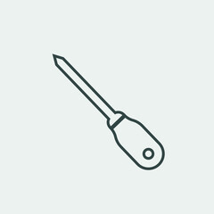 Screwdriver vector icon illustration sign