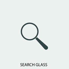 Search_glass vector icon illustration sign
