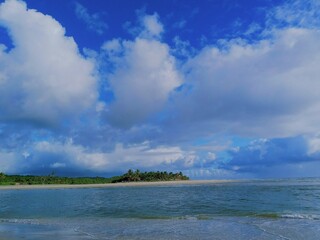 beach with blue sky