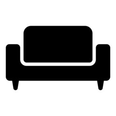 Sofa Flat Icon Isolated On White Background
