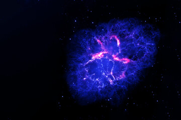 Beautiful blue galaxy. Elements of this image furnished by NASA