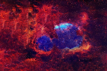 Bright beautiful space nebula. Elements of this image furnished by NASA