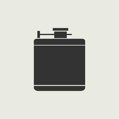 Hip flask vector icon illustration sign