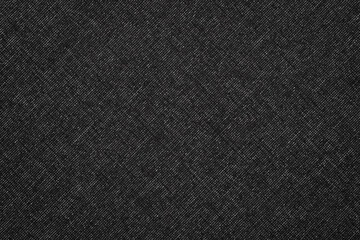 Fototapeta na wymiar black fabric texture, natural linen textile as background
