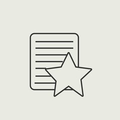 Favorite note vector icon illustration sign