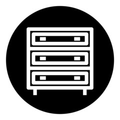 Cabinet Flat Icon Isolated On White Background