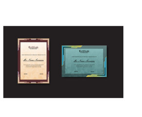 modern, premium and elegant set of award certificate design