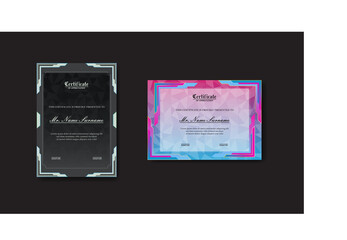 modern, premium and elegant set of award certificate design