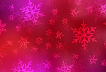 Obraz na płótnie Canvas Light Red vector pattern in Christmas style.
