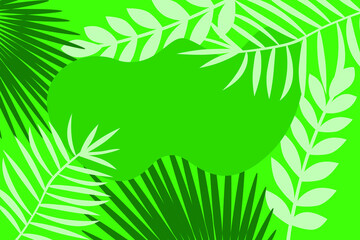 green abstract tropical background